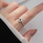 Flower Sterling Silver Open Ring 1 Pc - Silver - One Size