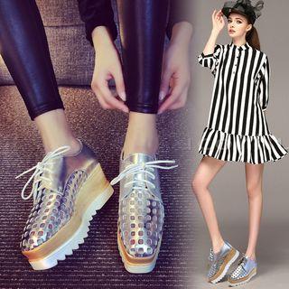 Platform Cut Out Lace Ups