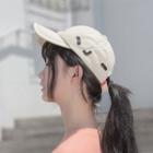 Embroidered Letter Stitch Trim Baseball Cap