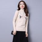 Embroidery Wool Blend Sweater
