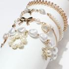 Irregular Pearl / Alloy Bracelet (various Designs)