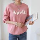 April Letter Pastel Sweatshirt
