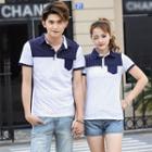 Couple Matching Short-sleeve Dotted Polo Shirt