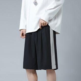 Contrast Trim Straight Leg Shorts / Set Of 2