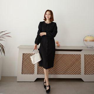 Tie-waist Caplet Shirtdress