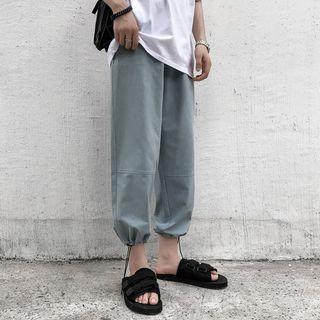 Straight Cut Tie-cuff Pants