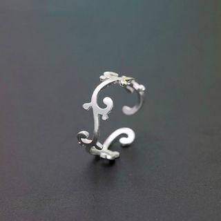 925 Sterling Silver Wave Open Ring J534 - One Size