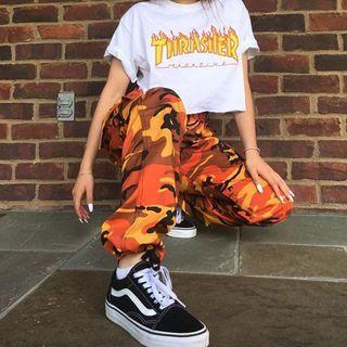 Camo Print Harem Jeans