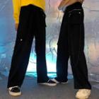 Set: Wide-leg Cargo Pants + Crossbody Pouch