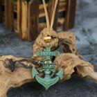 Anchor Pendant Necklace Hqnf-0206 - Anchor - Green - One Size
