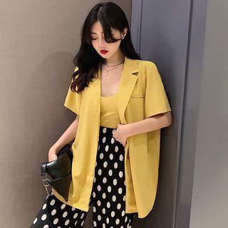 Set: Short-sleeve Shirt + Camisole Top