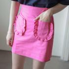 Frill-trim Dual-pocket Mini Skirt