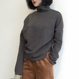 Long-sleeve High Neck T-shirt