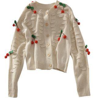 Cherry Applique Cardigan