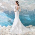 Lace Panel Mermaid Wedding Dress