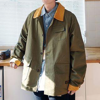 Single Breasted Contrast Trim Jacket