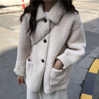 Faux Shearling Duffle Jacket Off-white - One Size
