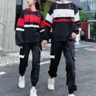 Couple Matching Color Block Hoodie / Cargo Pants