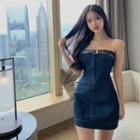 Slim-fit Denim Tube Dress