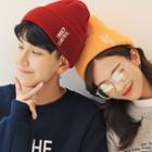 Couple Matching Lettering Knit Beanie