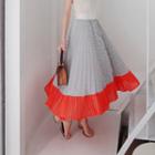 Color-block Stripe Skirt