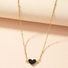 Heart Necklace X617 - Gold - One Size