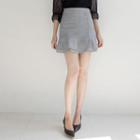 Inset Shorts Tiered-hem Miniskirt