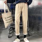 Cropped Corduroy Straight-fit Pants