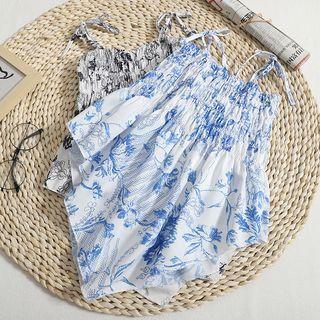 Leaf Print Flowy Camisole Top