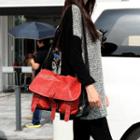 Two-tone Satchel Red - One Size