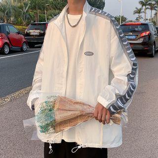Long-sleeve Print Zipped Jacket