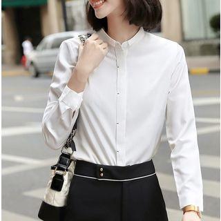 Plain Shirt / Cropped Straight-fit Pants / Set
