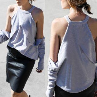 Long-sleeve Shoulder Cut Out Top