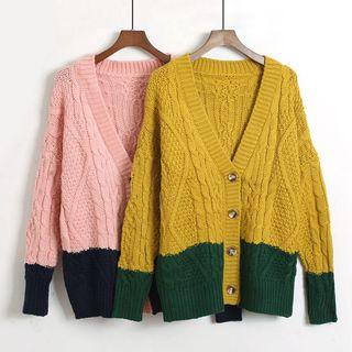 Panel Ribbed Cardigan