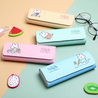 Rabbit Print Faux Leather Eyeglasses Case