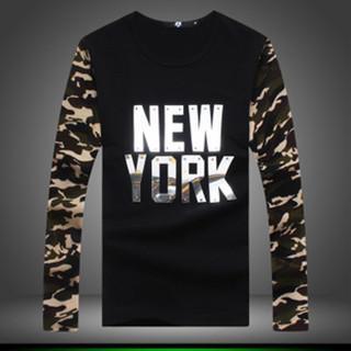 Lettering Camouflage Print T-shirt
