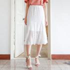 Elastic Lace Long Skirt