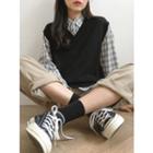 V-neck Loose-fit Knit Vest