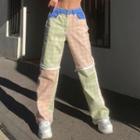 High-waist Paneled Straight-fit Pants