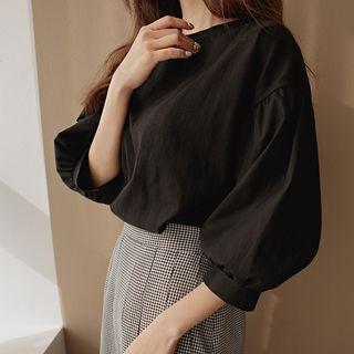 Paneled Balloon-sleeve T-shirt