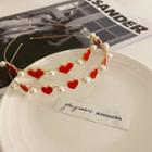 Heart Faux Pearl Headband