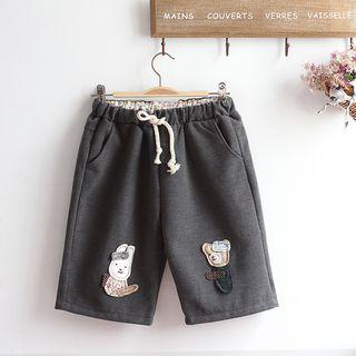 Applique Woolen Shorts