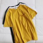 Pocket Detail Short-sleeve Knit Top