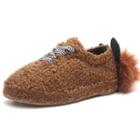 Pompom Lace-up Fleece Casual Shoes