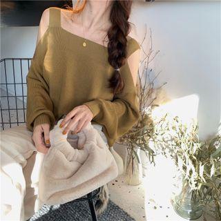 Cold Shoulder Oversized Sweater