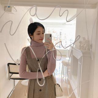 Turtleneck Slim-fit Fluffy Sweater