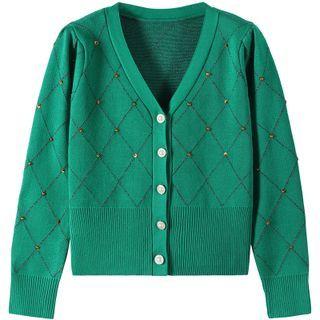 Bead Argyle Cardigan