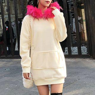 Velvet Mini Hoodie Dress
