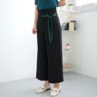 Cropped Wide Leg Pants Black - One Size