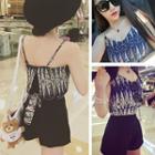 Set: Print Camisole Top + High Waist Shorts